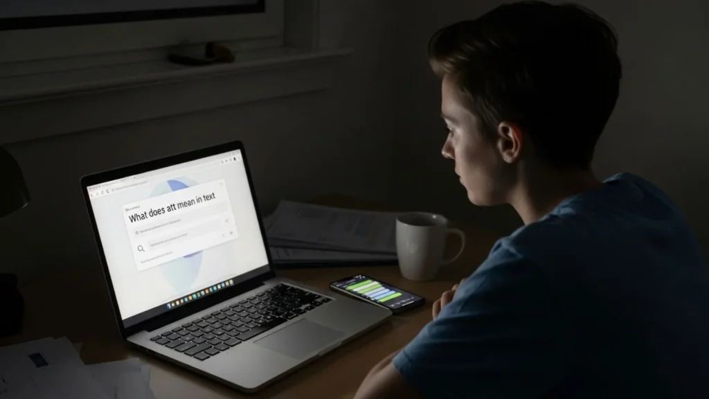 what does att mean in text