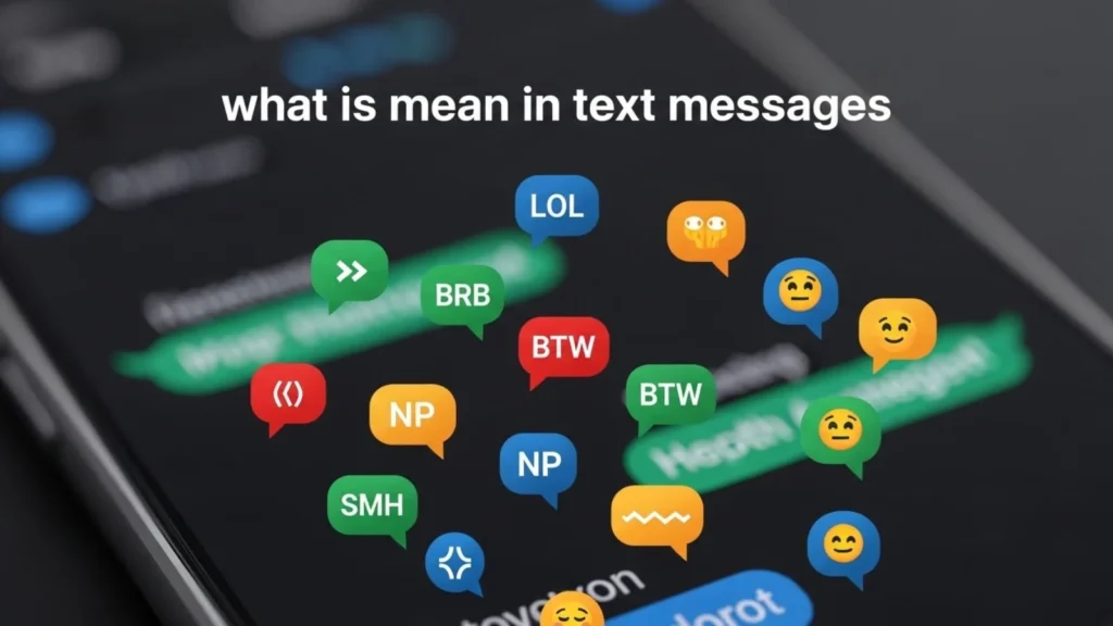 what is mean in text messages