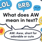 what does aw mean in text