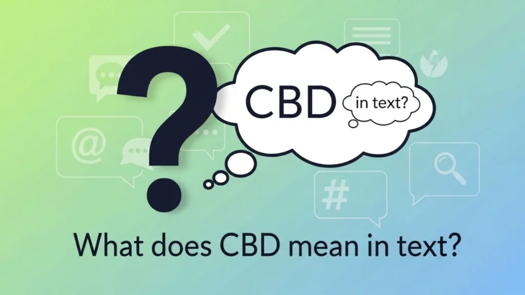 what does cbd mean in text