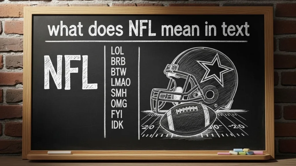what does nfl mean in text