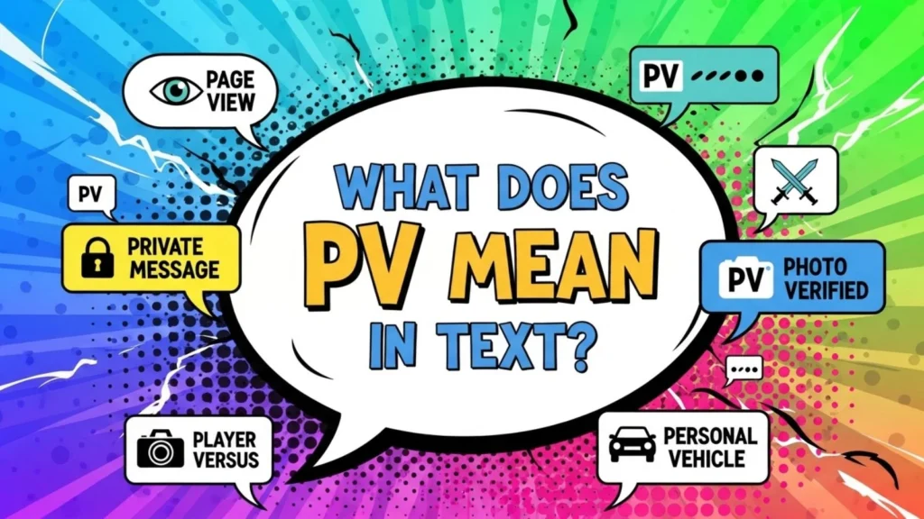 what does pv mean in text
