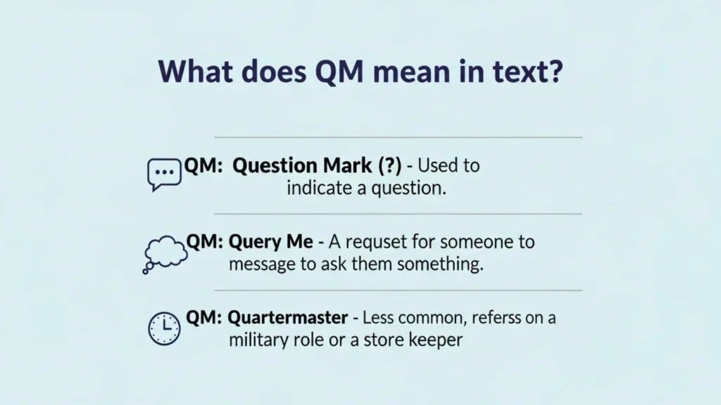 what does qm mean in text
