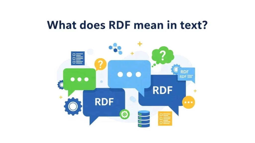 what does rdf mean in text