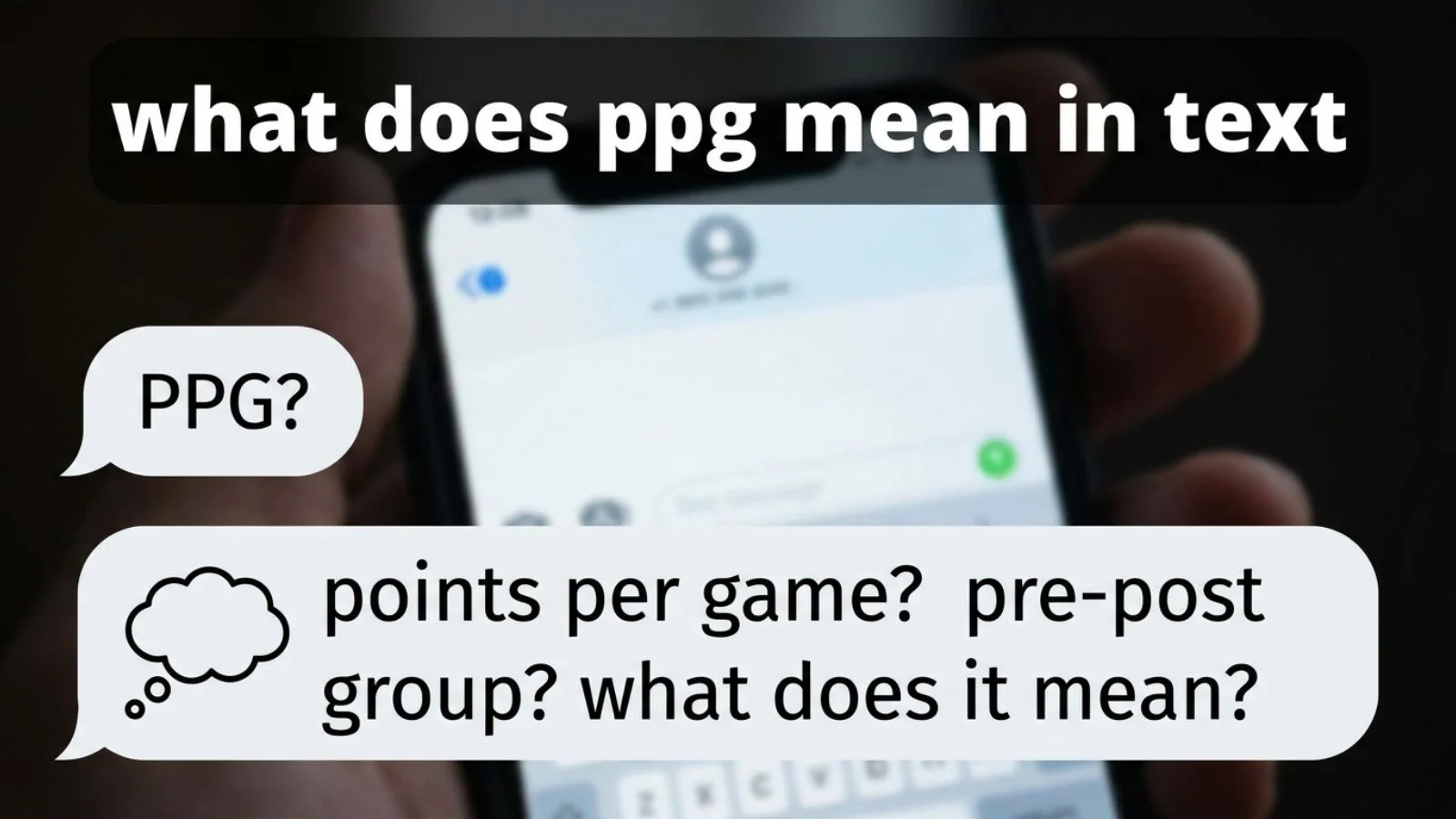 what does ppg mean in text