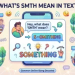 whats smth mean in text