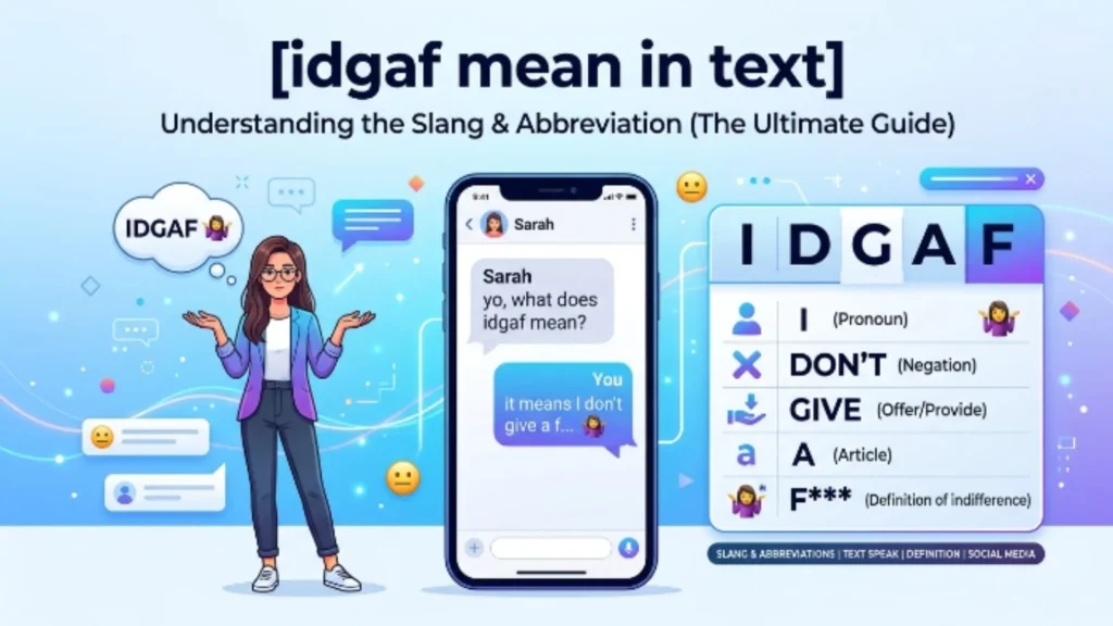 idgaf mean in text