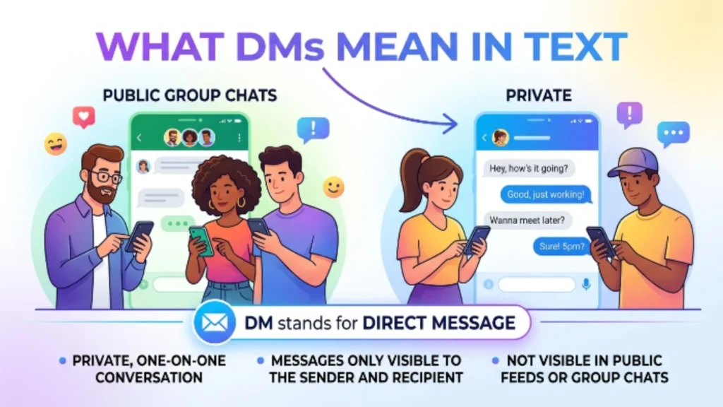 what dms mean in text