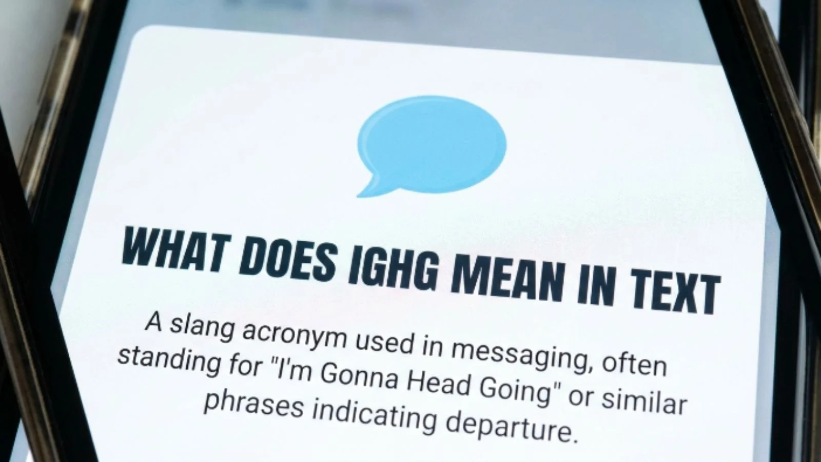 what does ighg mean in text