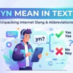 yn mean in text