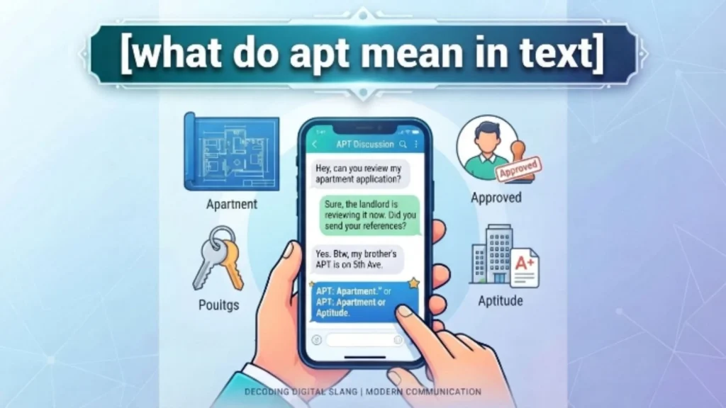 what do apt mean in text