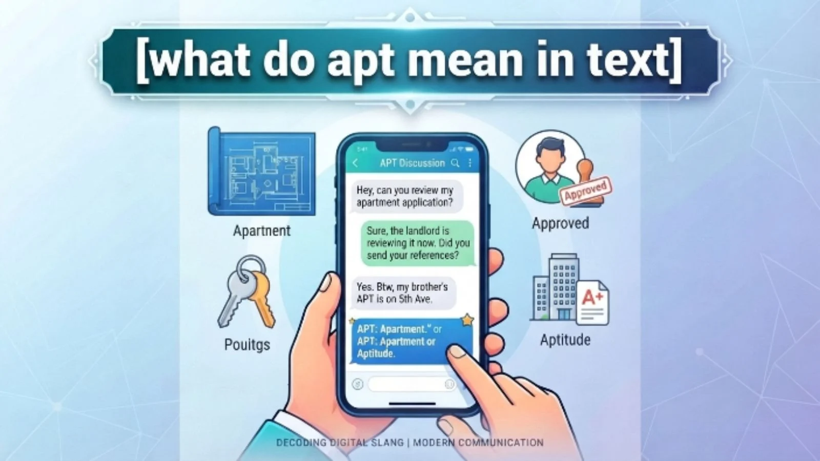 what do apt mean in text
