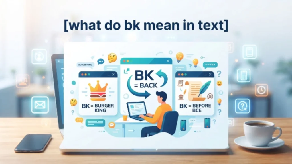 what do bk mean in text