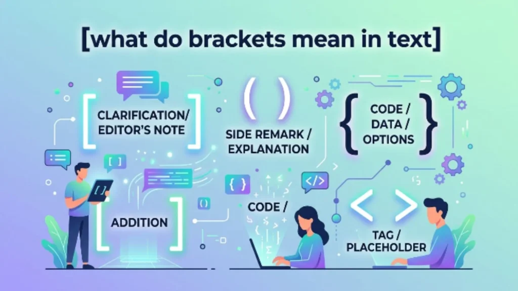 what do brackets mean in text