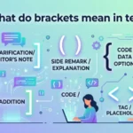 what do brackets mean in text