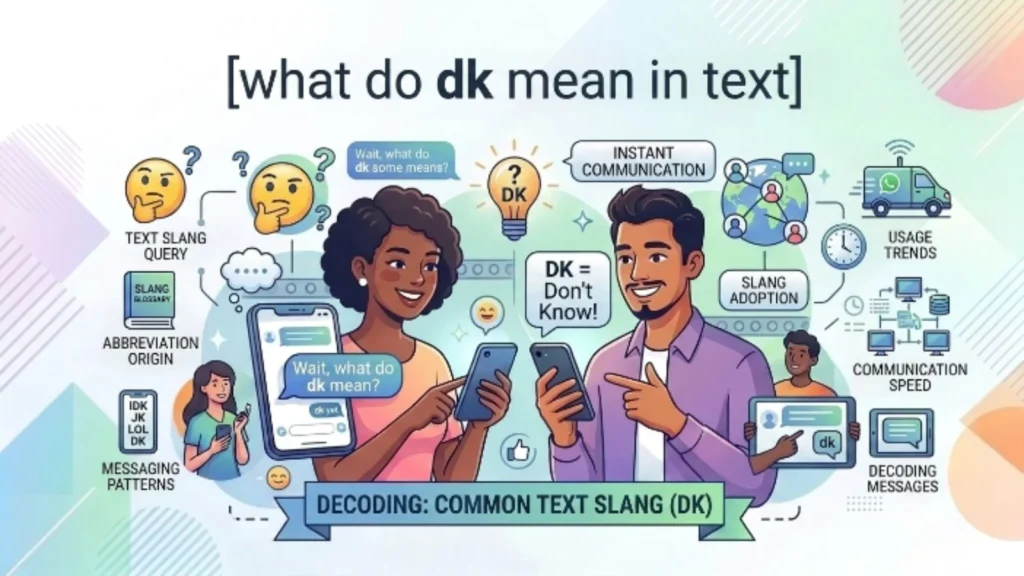 what do dk mean in text