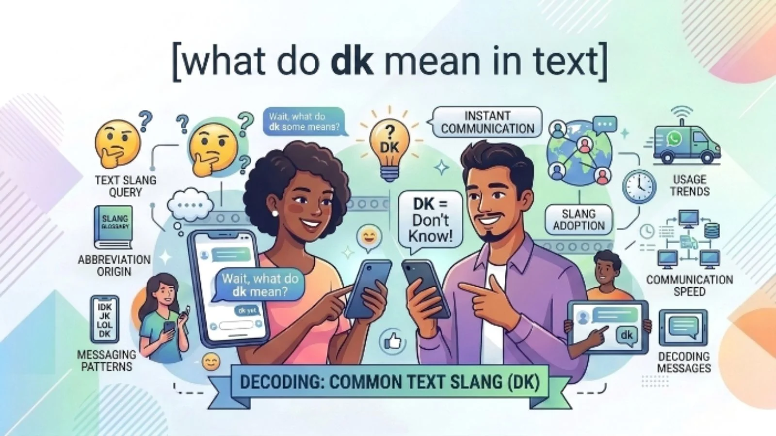 what do dk mean in text