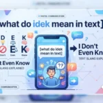 what do idek mean in text