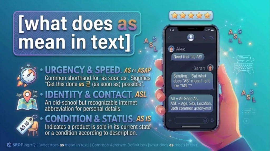 what does as mean in text