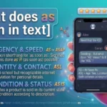 what does as mean in text