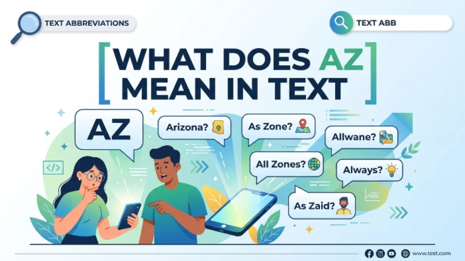 what does az mean in text