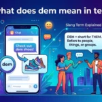 what does dem mean in text