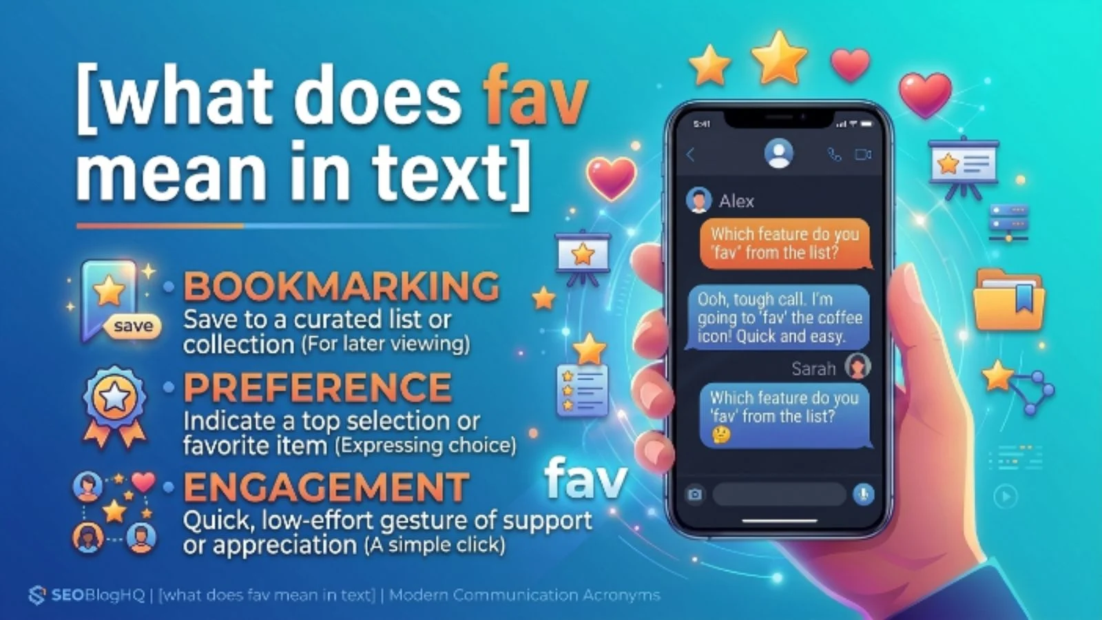 what does fav mean in text