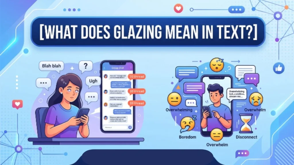 what does glazing mean in text