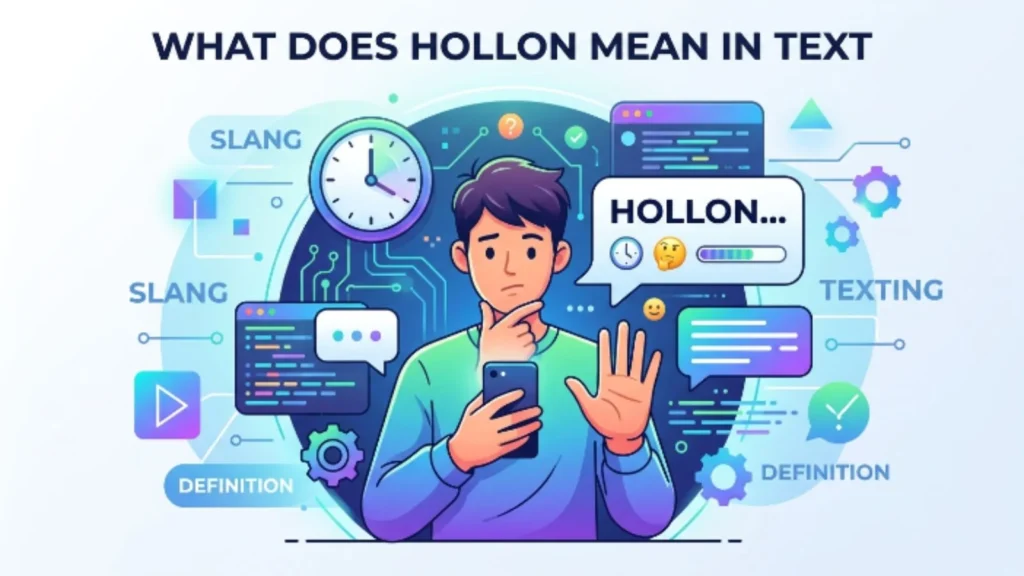 what does hollon mean in text