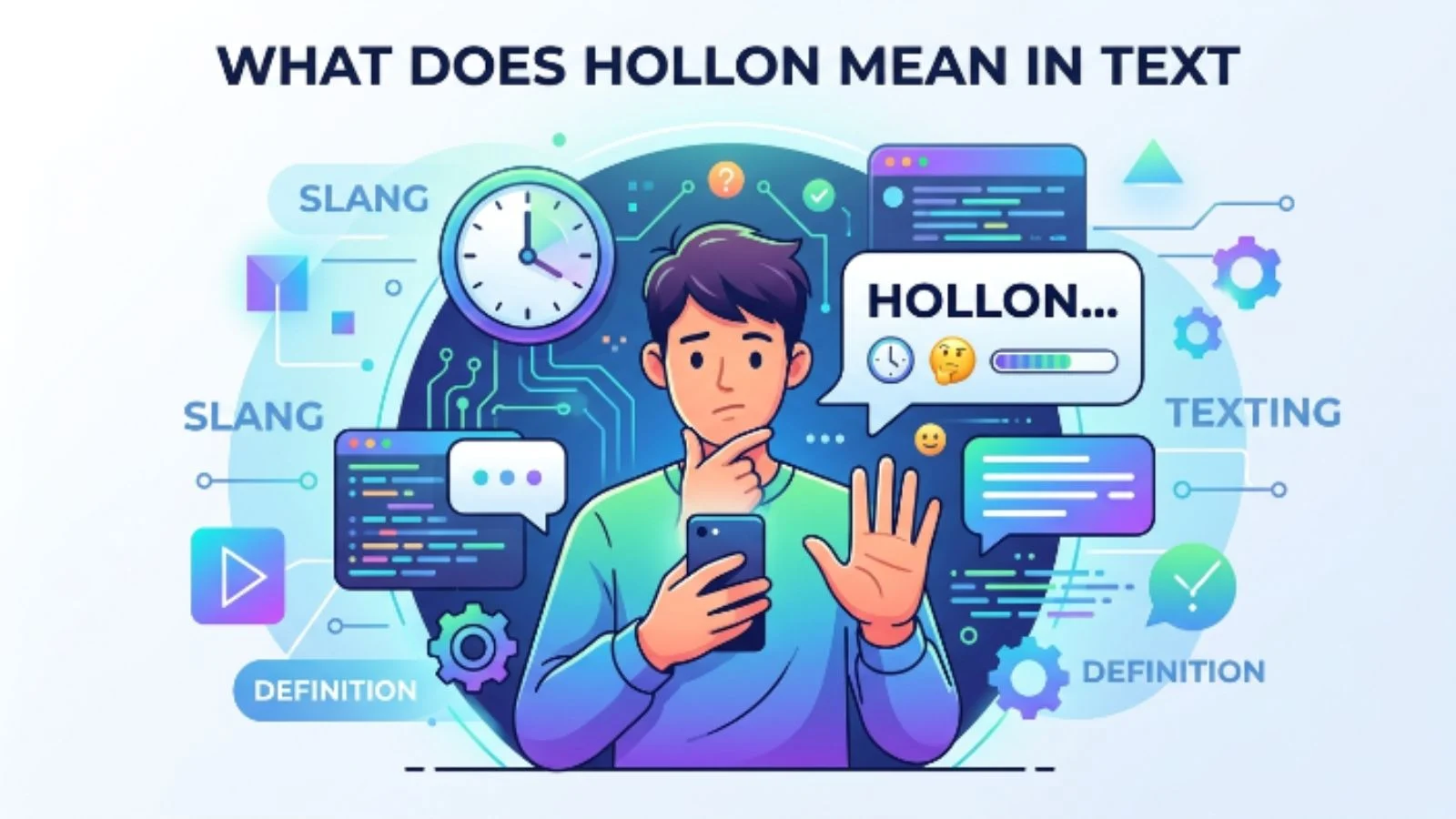 what does hollon mean in text