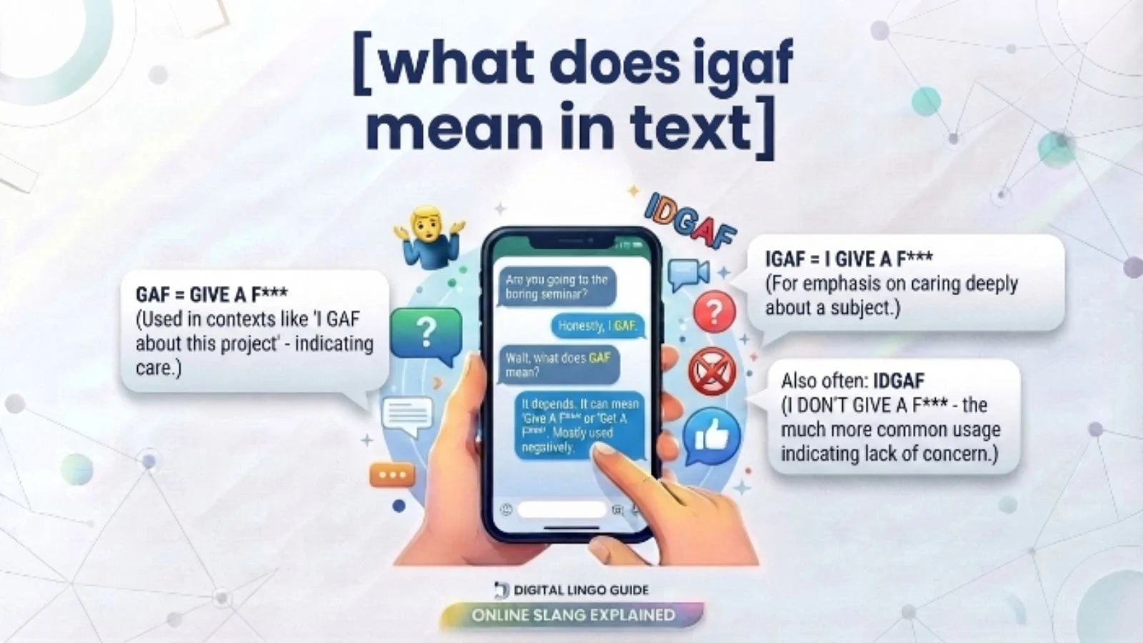 what does igaf mean in text