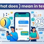 what does ) mean in text