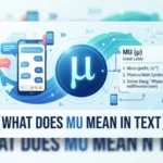 what does mu mean in text