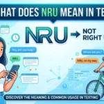 what does nru mean in text
