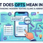 what does opts mean in text