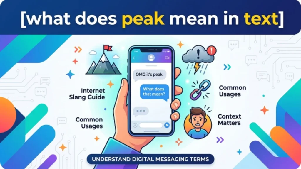 what does peak mean in text
