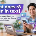 what does r8 mean in text