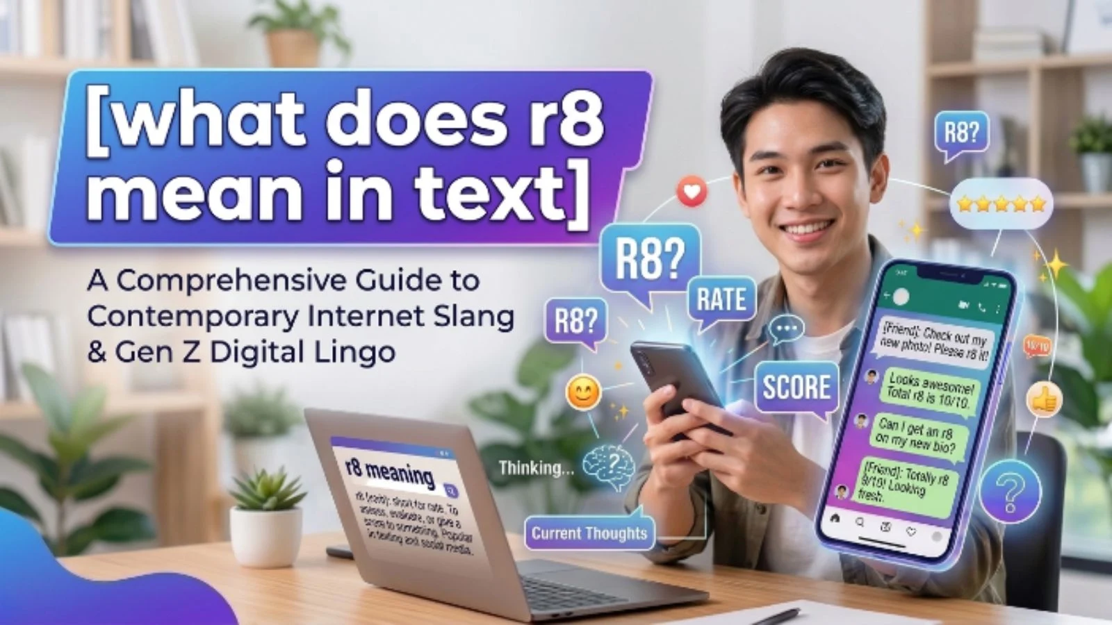 what does r8 mean in text