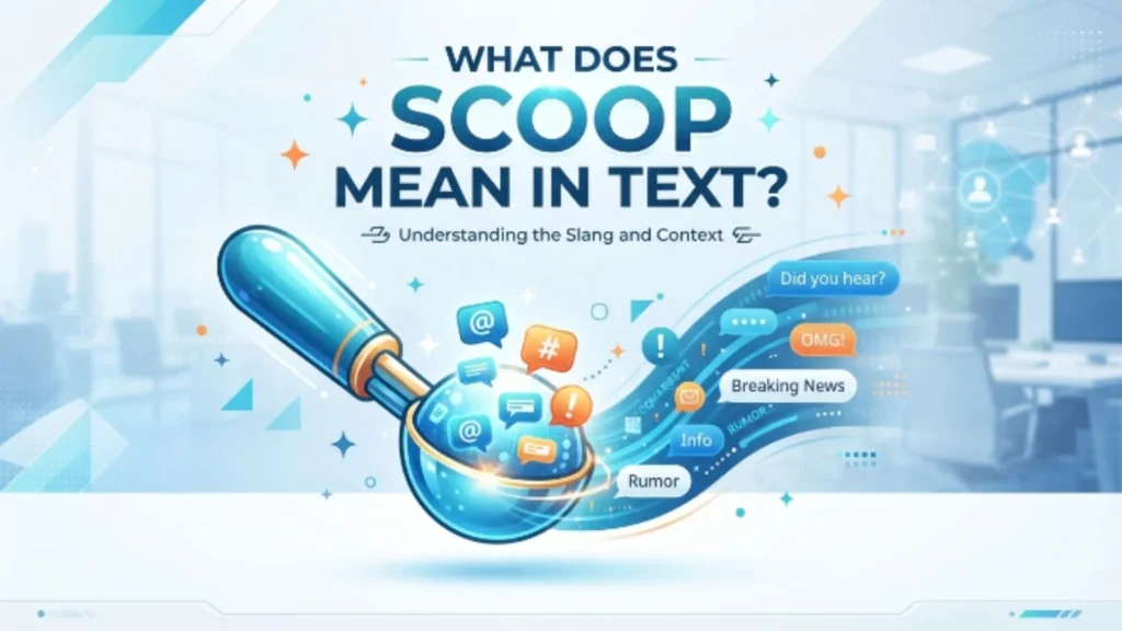what does scoop mean in text