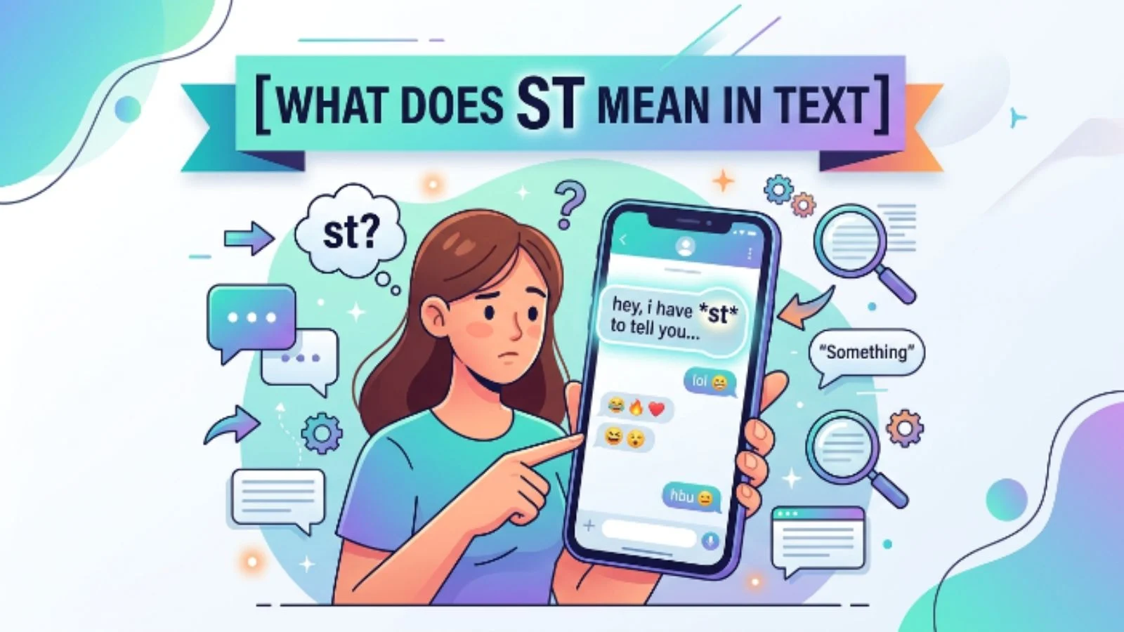 what does st mean in text