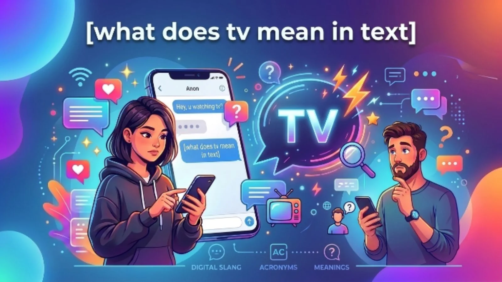what does tv mean in text