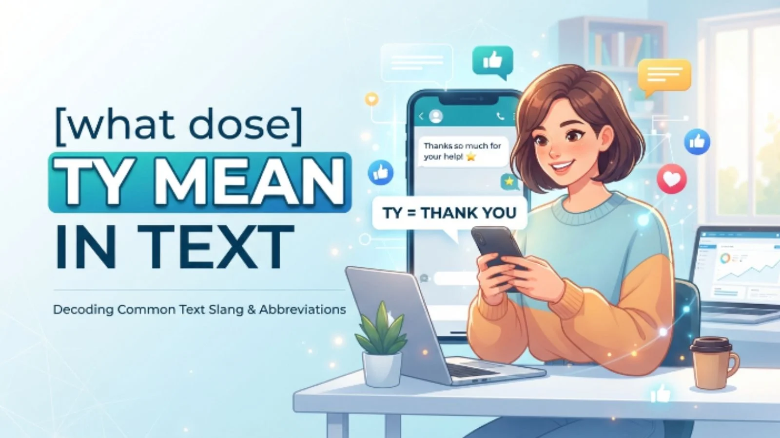 what dose ty mean in text