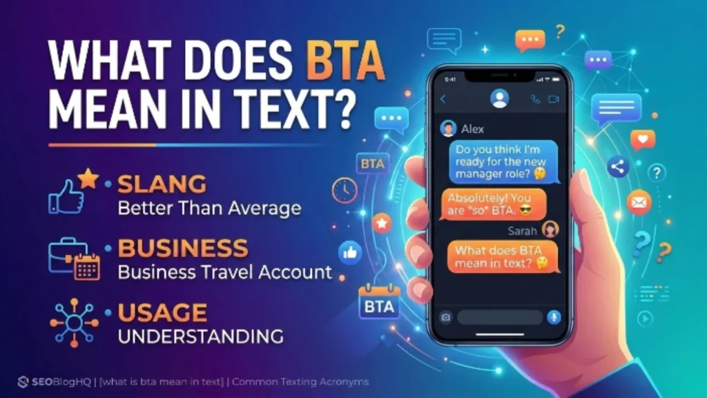 what is bta mean in text