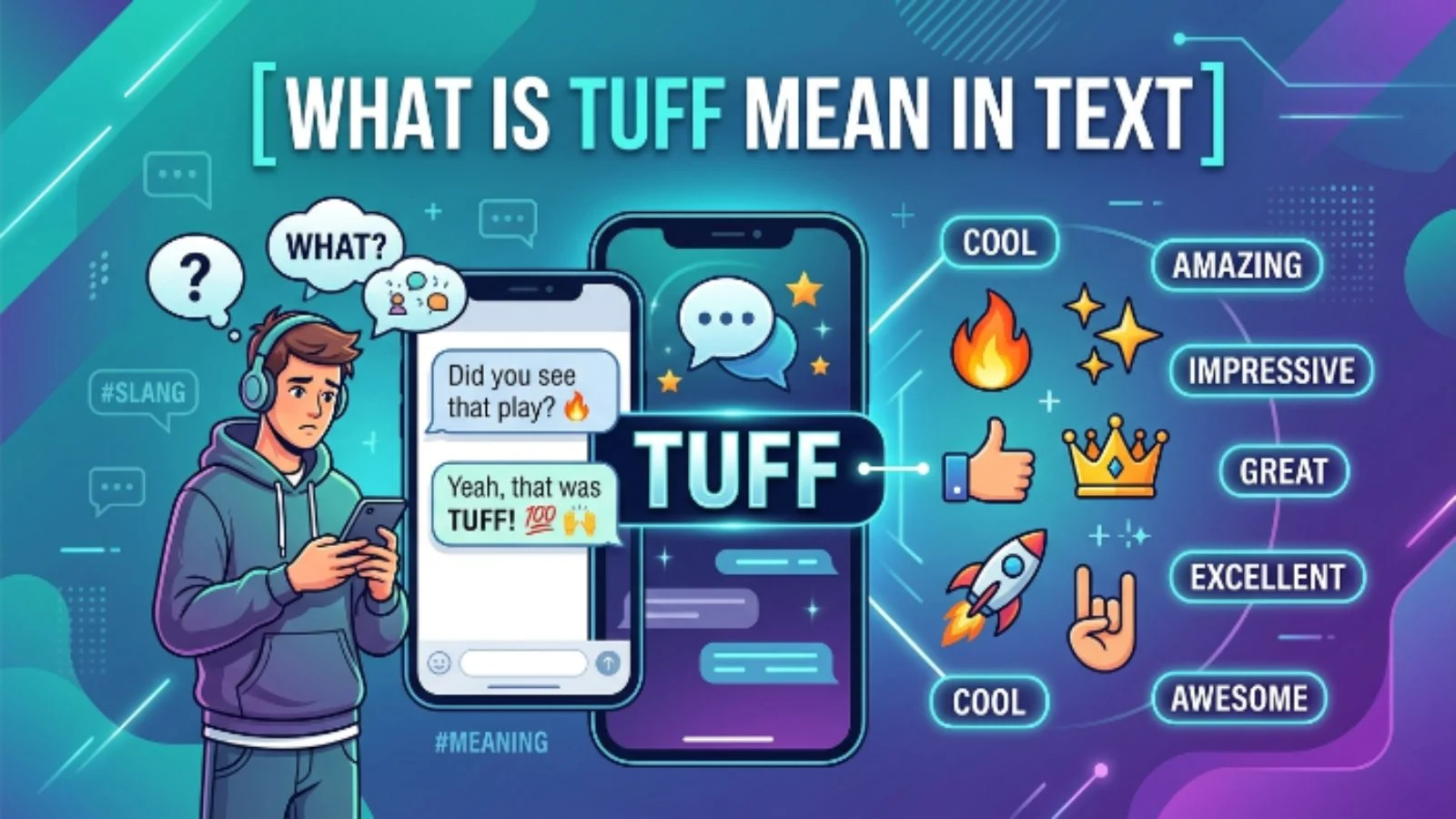 what is tuff mean in text