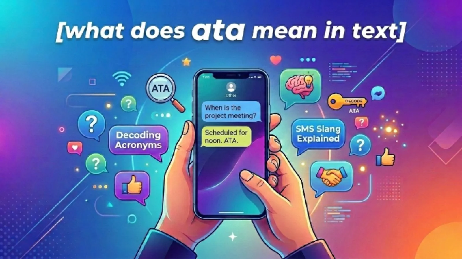what does ata mean in text