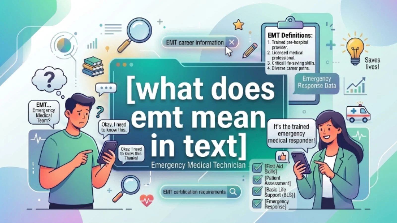 what does emt mean in text
