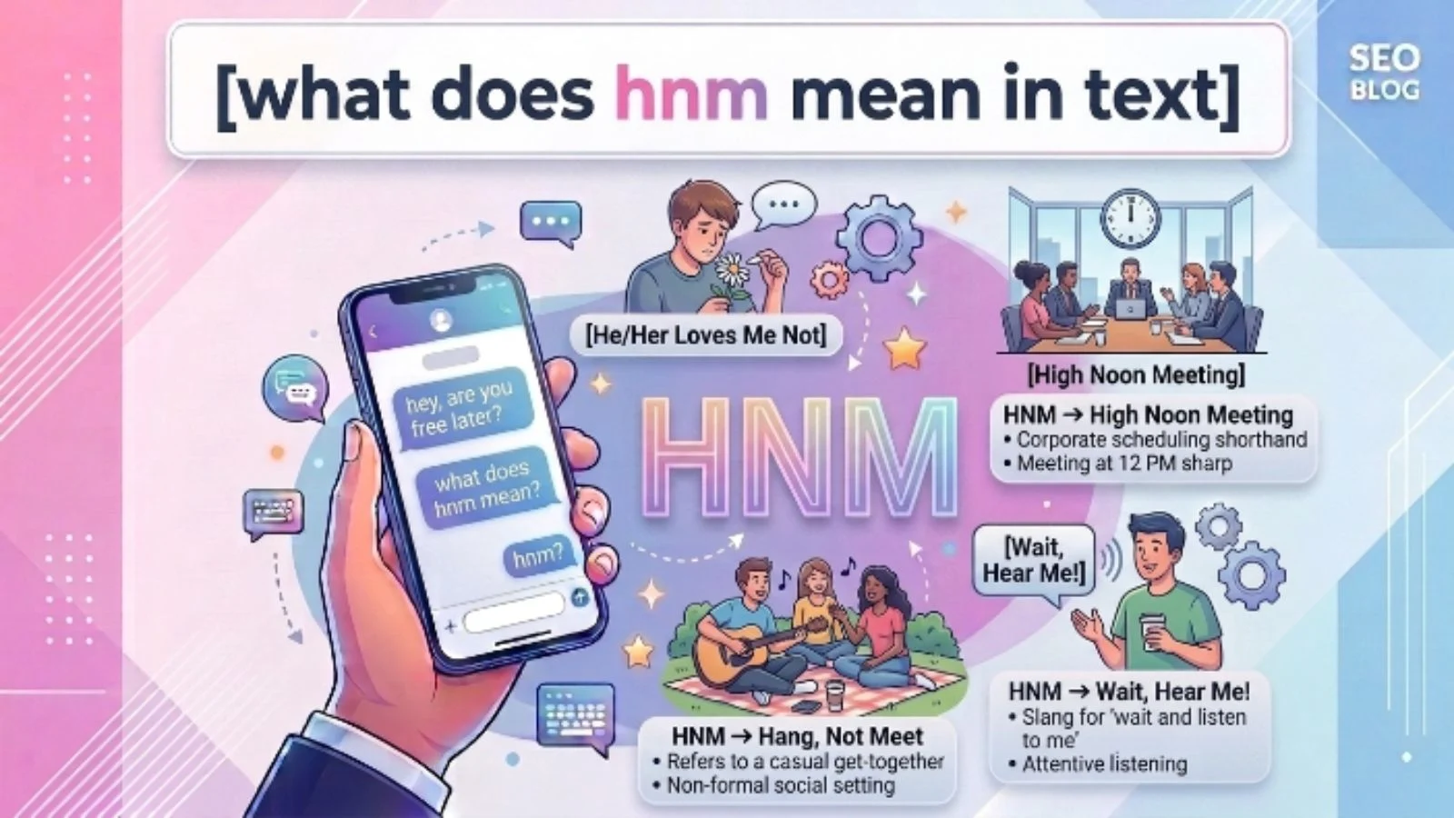 what does hnm mean in text
