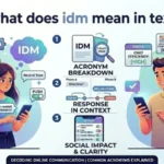 what does idm mean in text