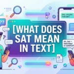 what does sat mean in text